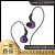 WGZBLON宝龙BL03入耳式有线音乐耳机金属可换线带麦线控K歌高音质碳素振膜动圈2pin插针挂耳式舒适佩戴 紫蓝色-带麦