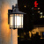 户外壁灯防水庭院灯复古阳台走廊过道灯中式门头灯室外墙壁灯LED 黑色+18瓦暖光LED灯泡