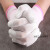 防护PU涂指手套手指涂层无尘涂胶男女电子厂作业白色 优质尼龙手套 S