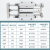 贝傅特 MGGMB气缸 铝合金带三杆导柱可调节行程大推力三轴高精度导杆气动元件 行程900 MGGMB20缸径 