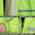 龙代（longdai）连体长款雨衣 成人荧光绿反光雨衣保安站岗应急抢险执勤雨披 150D荧光绿双层双帽檐-4XL