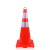飞尔（FLYER）pvc橡胶反光路锥交通设施防撞路障警示锥形雪糕筒红白圆锥警示柱70CM轻款