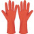 韩国明岩橡胶手套耐用型洗碗乳胶手套手套工业保洁清洁胶皮手套 粉色10双装 M