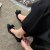 鞋柜（shoebox）达芙妮集团旗下2024年新款春季黑色高跟鞋女细跟气质法式小猫跟蝴 黑色 35