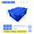 标准可堆式物流箱塑料周转箱塑料储物箱收纳箱有盖物流箱 B箱-翻盖蓝色