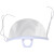 定制适用于餐饮专用口罩透明塑料厨房餐厅食堂厨师商用防雾口水飞 白色花边1盒10个(可循环使用)