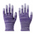 36双薄款白色尼龙涂指手套涂掌手套浸胶涂胶透气手套劳保 紫色涂指手套(12双) S