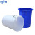 中环力安 大号塑料桶 圆形收纳桶大容量水桶酒店工业环卫物业垃圾桶 【160L白色带盖】
