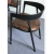 秋佳阳台铁艺实木桌椅组合 咖啡奶茶店桌椅3件套经济简约阳台 单个圈椅   黑架+沙发垫