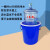 干湿过滤分离带滤网垃圾桶大号厨房厨余茶水茶叶沥水水桶篮桶 蓝色100K型沥水篮