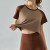 ALO YOGA上衣夏季新款插肩撞色设计感短款运动短袖露脐透气速干瑜伽罩衫女 红色 S