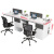 奈高（NAIGAO）职员办公桌屏风卡座办公室员工位办公桌椅 并排双人位含柜椅