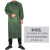 久匀 长袖防水布罩衣 防油防污厨房食堂长款围裙 军绿色 120x120cm