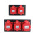 竹江 塑机三位5孔工业插头插座盒干燥机烘箱三相五线电源塑料盒 5芯32A暗装插座