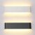 沸福简约LED卧室床头楼梯走廊过道玄关长条壁灯 长方形客厅墙面背景灯 24厘米黑色暖光10W