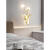 欧普锐壁灯北欧设计师创意客厅背景墙灯具浪漫花朵氛围感卧室床头装饰灯 金色 B款左右款45CM三色变光