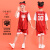 尼诺童儿童篮球服套装男童定制小学生短袖运动比赛球服女孩印字训练球衣 SYD-B312中国红【男女同款】 3XS码（115-125CM 40-50斤）