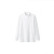 无印良品（MUJI）男式 柔软棉羊毛高领长袖T恤 FAB64C2A 打底衫打底衣 白色 S