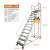 仓库登高车超市货架理货上货平台梯子可移动式踏步梯注塑机上料梯厂家定制 平台离地3.0米【0.8米宽】 灰白