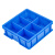 收纳盒周转箱零件盒分格箱塑料收纳箱仓库五金配件分隔零件箱蓝色 14号分隔箱12格450×355×51