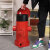 复古铁艺工业风创意个性栓大号带盖脚踩室外垃圾桶客厅户外用 红色小号款