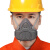 硅胶防尘口罩防工业粉尘全脸面具透气打磨煤矿装修面罩灰尘口鼻罩 SG-3200灰色橡胶口罩1个