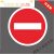 道闸杆反光标牌安全警示牌标志停车场指示牌出入口一车一杆标识牌 英文 20x20cm