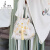 袋鼠（KANGAROO）珍珠汉服包森系女包中国风斜跨包配古装流苏包仙女古风包荷包 绿樱花珍珠包