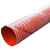 耐高温风管红色矽胶300度硫化防火阻燃玻璃纤维管钢丝管排烟排尘 内径160mm(4米1根)