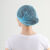 以琛定制一次性帽子厨房餐饮车间工作帽防尘透气无纺布条形帽加厚头套 常规19寸蓝色*100个