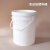 加厚食品级塑料桶带盖手提密封桶水桶PP透明桶酱料20/25L升10公斤 20L白色