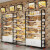 空梦超市面包展示柜中岛柜糕点烘焙店货架展示架陈列架面包柜边柜 2.4米组合柜(白加黑)