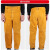 适用电焊工作服加厚防烫皮衣耐高温大码防护防阻燃隔热焊接皮裤 桔色裤子 XL