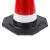 共泰 橡胶圆锥 路障警示锥 交通设施反光圆锥 雪糕锥 高60cm （10个装）