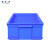 添亦 分格周转箱塑料零件盒子收纳塑料整理储物箱 蓝色小4格箱350*200*85mm