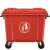 舒蔻(Supercloud) 垃圾桶大号带盖环卫大型户外挂车桶市政街道垃圾分类环保物业垃圾车 1100L红