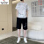 啄木鸟休闲运动套装男夏季新款短袖T恤短裤潮牌宽松健身篮球服搭配一套 GDFS-8808白色套装 M