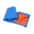 柒亦辰 AJY670 160克加厚防雨布防水防晒遮阳棚布苫布盖布彩条布PE塑料篷布 4米*5米 蓝色/橘红色  块