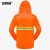 安赛瑞 分体雨衣雨裤套装 安全警示环卫道路施工雨具 橘色 3XL 3F01282
