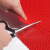 科尔尚 厚4.5mm红色塑料PVC镂空防滑地垫 1.2m宽X1m长