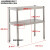 双层不锈钢厨房置物架落地收纳微波炉架储物架桌面架两层橱柜锅架定制 加厚长60宽30高60-2层 层高可调节