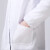 者也 白大褂 1件 实验室卫生药店护士服工作服 长袖厚优质棉-松紧袖口/男女同款 3XL码