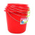 加厚塑料水桶大号保洁清洁桶多规格圆形手提抗摔红水桶学生桶 红水桶加厚12升小小号