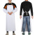螺客岩（Locroyon）PVC围裙 防水防油食品水产厨师加厚耐酸碱耐磨 LKY-6216 白色罩衣