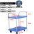 PLA塑料双层手推车两层推车格栏多层工具车实验室车学校用车 双层双扶手/载150kg/板720*490