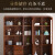 中伟新中式实木书柜现代整墙自由组合落地书橱带二门书房置物架书架