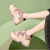 WESTRAVAL凉鞋女2024夏季新款女鞋内增高7.5CM罗马鞋子女露趾镂空休闲鞋女 紫色 36 【标准尺码】