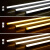 leesa 蓝鲨LED灯管led灯管三色变光 客厅家用暖色t5一体化长条支架1.2米超亮日光灯全套 T5一体化三色变光（配开关插头） 0.9米