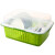 碗篮架沥水大号碗柜装碗碟塑料厨房餐具收纳架橱柜置物架碗筷储物篮子 绿色 大号