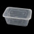 冰禹 BJyq-116 一次性餐盒打包盒 外卖快餐饭盒 塑料餐盒食品盒 透明 500吸塑碗*300个带盖